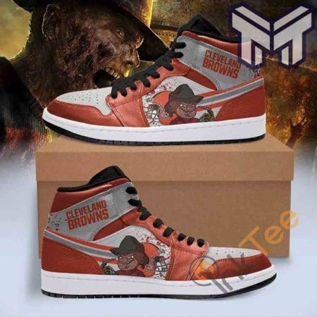 Cleveland Browns AJ1 High Sneakers Shoes For Men And Women