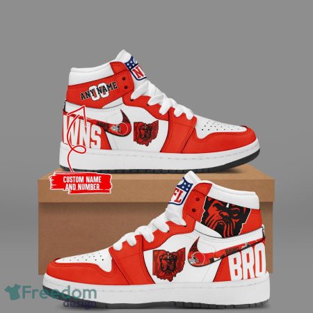 Cleveland Browns AJ1 High Sneakers Shoes For Men And Women