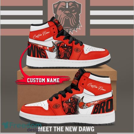 Cleveland Browns AJ1 High Sneakers Shoes For Men And Women