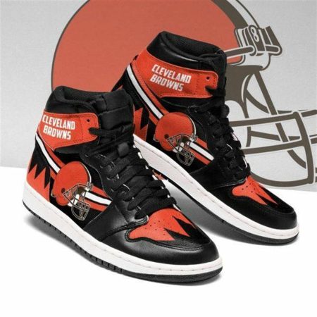 Cleveland Browns NFL AJ1 High Sneakers Shoes For Men And Women