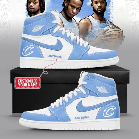 Cleveland Cavaliers AJ1 High Sneakers Shoes For Men And Women