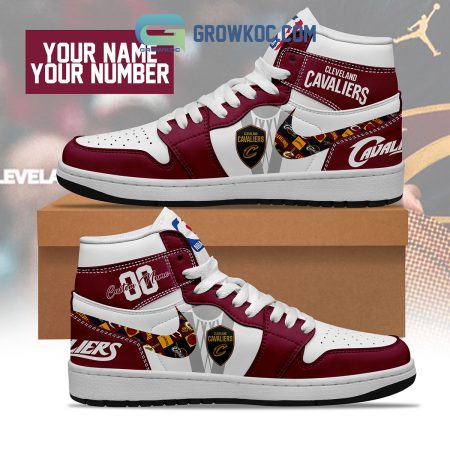 Cleveland Cavaliers AJ1 High Sneakers Shoes For Men And Women