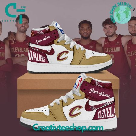 Cleveland Cavaliers AJ1 High Sneakers Shoes For Men And Women