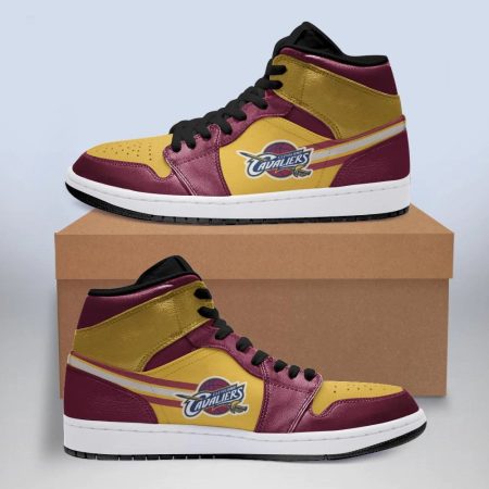 Cleveland Cavaliers NBA AJ1 High Sneakers Shoes For Men And Women