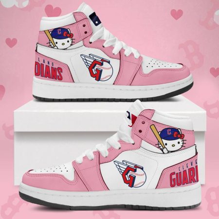 Cleveland Guardians AJ1 High Sneakers Shoes For Men And Women