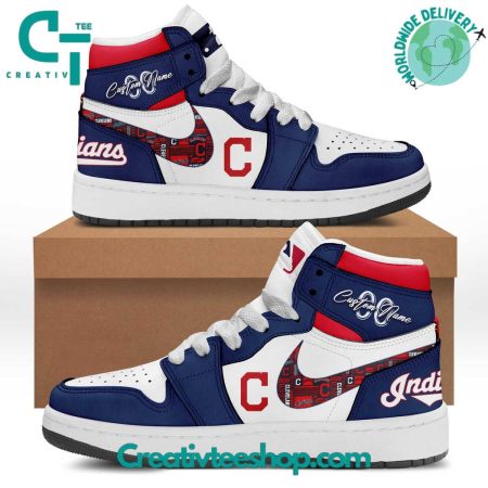 Cleveland Indians AJ1 High Sneakers Shoes For Men And Women