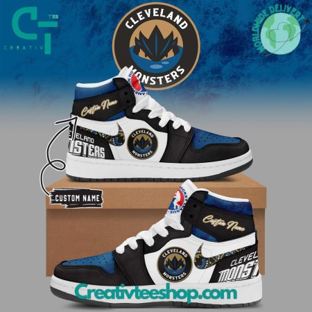 Cleveland Monsters  AJ1 High Sneakers Shoes For Men And Women