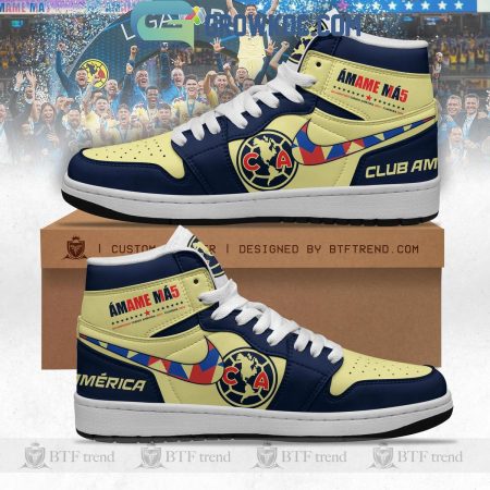 Club America Bicampeones Amame AJ1 High Sneakers Shoes For Men And Women