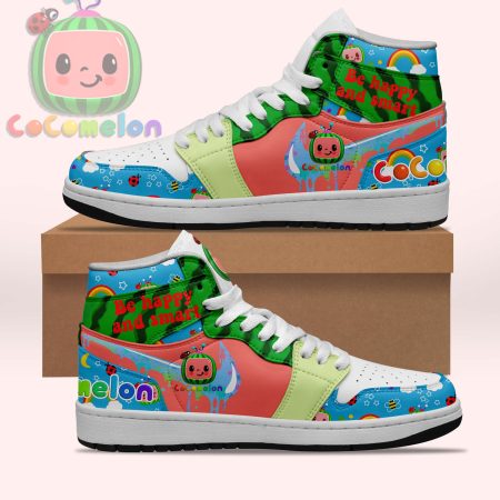Cocomelon AJ1 High Sneakers Shoes For Men And Women
