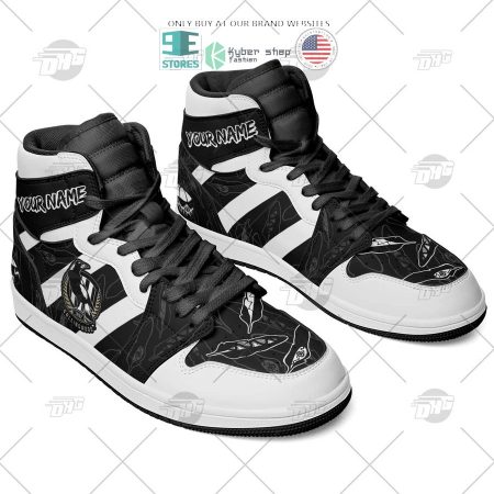 Collingwood Magpies AFL AJ1 High Sneakers Shoes For Men And Women