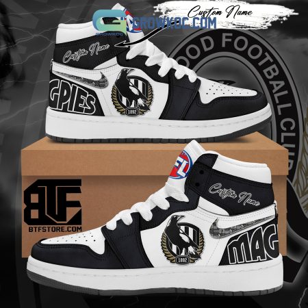 Collingwood Magpies AJ1 High Sneakers Shoes For Men And Women