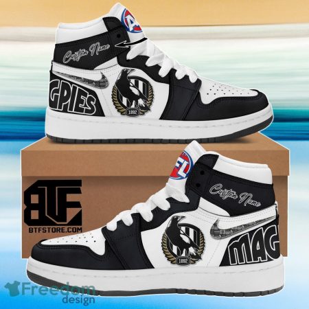 Collingwood Magpies AJ1 High Sneakers Shoes For Men And Women