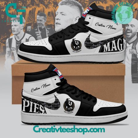 Collingwood Magpies AJ1 High Sneakers Shoes For Men And Women
