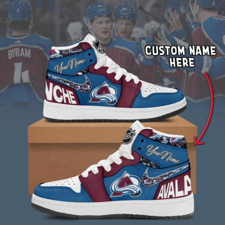Colorado Avalanche AJ1 High Sneakers Shoes For Men And Women