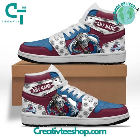 Colorado Avalanche AJ1 High Sneakers Shoes For Men And Women