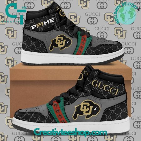 Colorado Buffaloes AJ1 High Sneakers Shoes For Men And Women