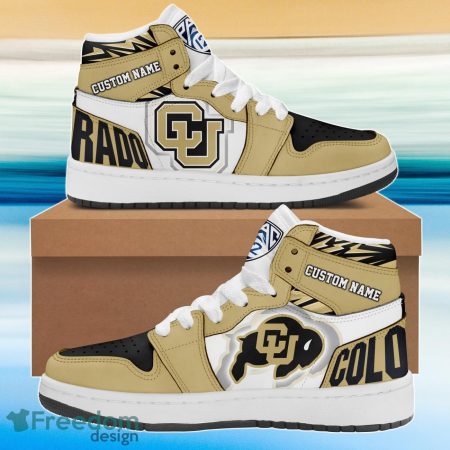 Colorado Buffaloes AJ1 High Sneakers Shoes For Men And Women