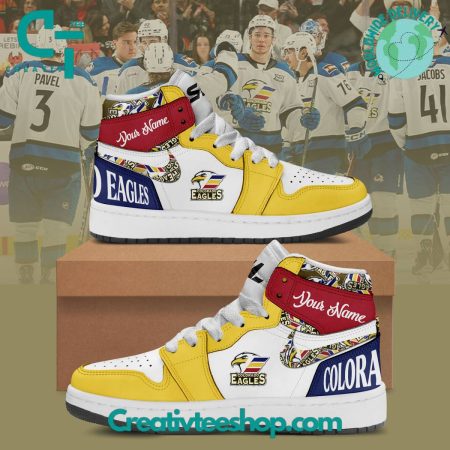 Colorado Eagles  AJ1 High Sneakers Shoes For Men And Women
