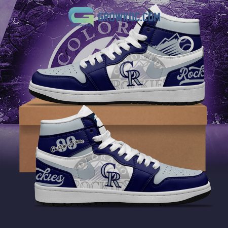 Colorado Rockies AJ1 High Sneakers Shoes For Men And Women