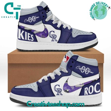 Colorado Rockies AJ1 High Sneakers Shoes For Men And Women