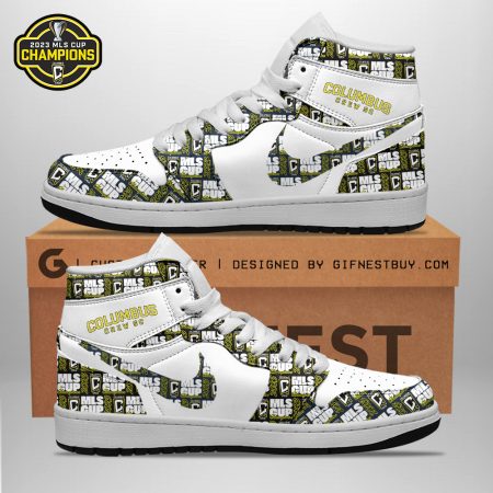 Columbus Crew AJ1 High Sneakers Shoes For Men And Women