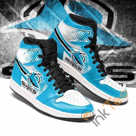 Cronulla-Sutherland Sharks NRL AJ1 High Sneakers Shoes For Men And Women