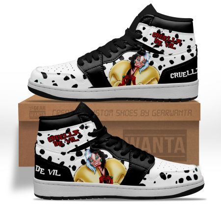Cruella De Vil AJ1 High Sneakers Shoes For Men And Women