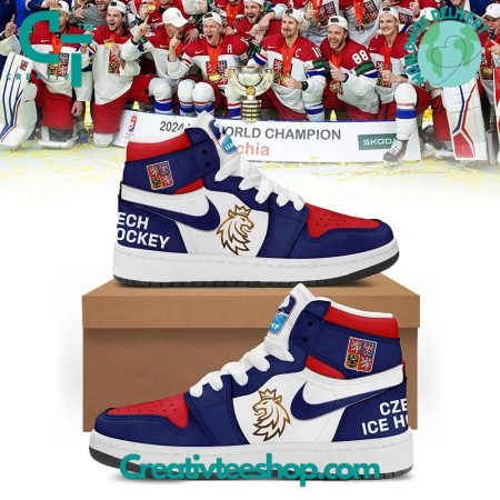 Czech Ice Hockey  AJ1 High Sneakers Shoes For Men And Women