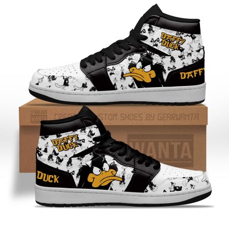 Daffy Duck AJ1 High Sneakers Shoes For Men And Women