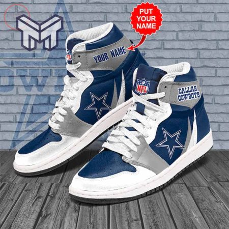 Dallas Cowboys AJ1 High Sneakers Shoes For Men And Women