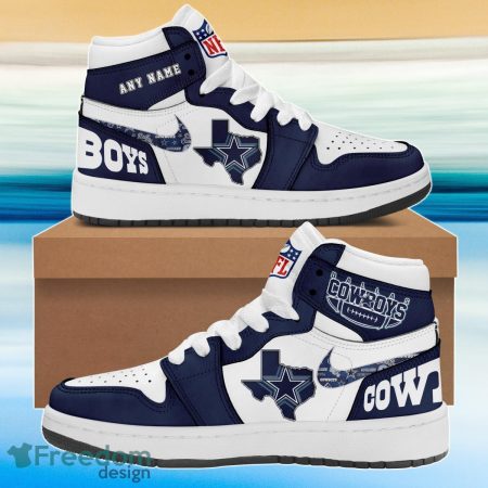 Dallas Cowboys AJ1 High Sneakers Shoes For Men And Women