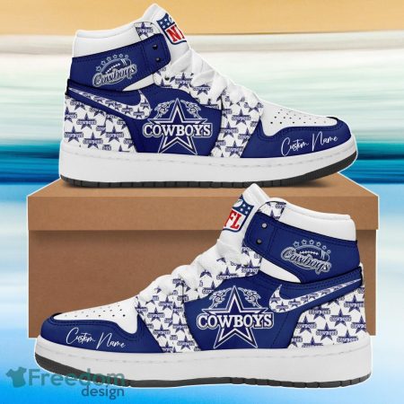 Dallas Cowboys AJ1 High Sneakers Shoes For Men And Women