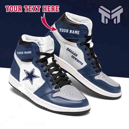Dallas Cowboys AJ1 High Sneakers Shoes For Men And Women