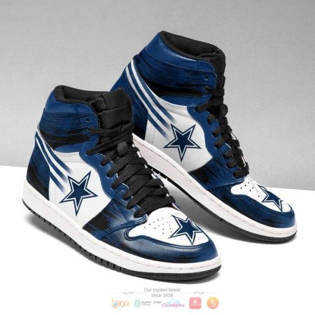 Dallas Cowboys NFL AJ1 High Sneakers Shoes For Men And Women