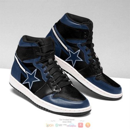Dallas Cowboys NFL AJ1 High Sneakers Shoes For Men And Women