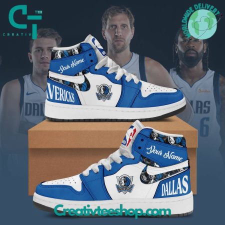 Dallas Mavericks AJ1 High Sneakers Shoes For Men And Women