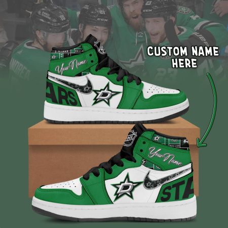 Dallas Stars AJ1 High Sneakers Shoes For Men And Women