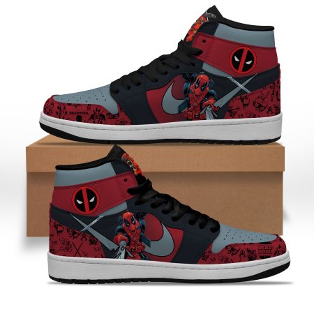 Deadpool AJ1 High Sneakers Shoes For Men And Women
