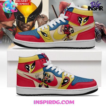 Deadpool AJ1 High Sneakers Shoes For Men And Women