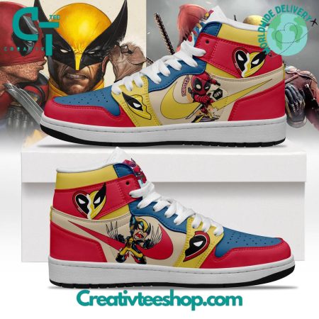 Deadpool AJ1 High Sneakers Shoes For Men And Women