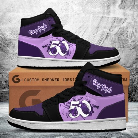 Deep Purple AJ1 High Sneakers Shoes For Men And Women