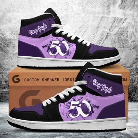 Deep Purple AJ1 High Sneakers Shoes For Men And Women