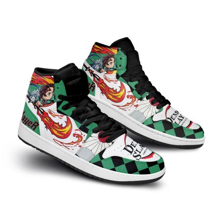 Demon Slayer AJ1 High Sneakers Shoes For Men And Women