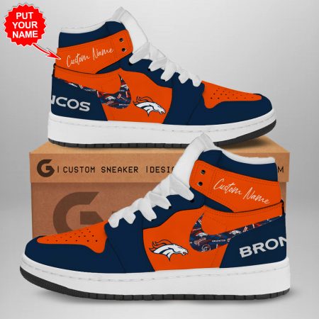Denver Broncos AJ1 High Sneakers Shoes For Men And Women
