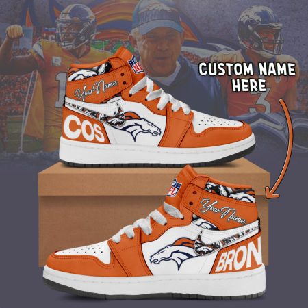 Denver Broncos AJ1 High Sneakers Shoes For Men And Women