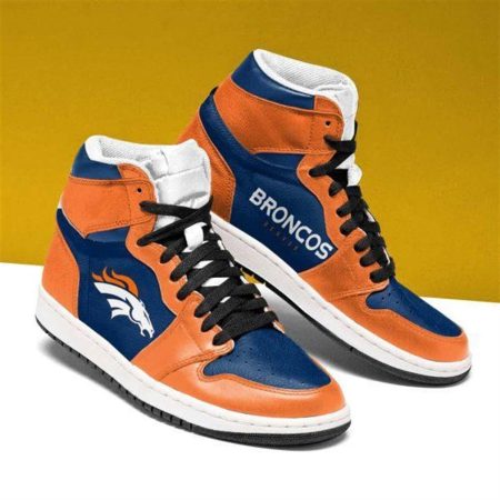 Denver Broncos NFL AJ1 High Sneakers Shoes For Men And Women