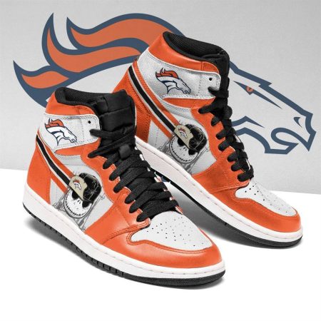 Denver Broncos NFL AJ1 High Sneakers Shoes For Men And Women