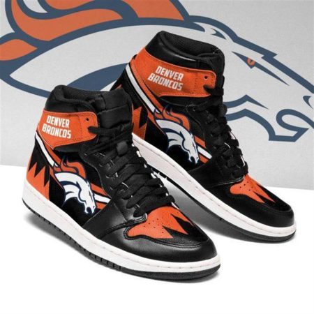 Denver Broncos NFL AJ1 High Sneakers Shoes For Men And Women