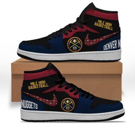 Denver Nuggets AJ1 High Sneakers Shoes For Men And Women