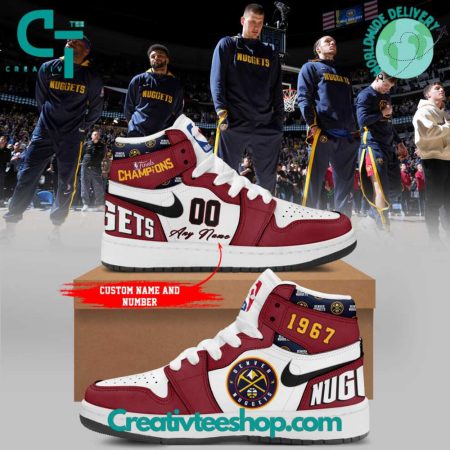 Denver Nuggets AJ1 High Sneakers Shoes For Men And Women